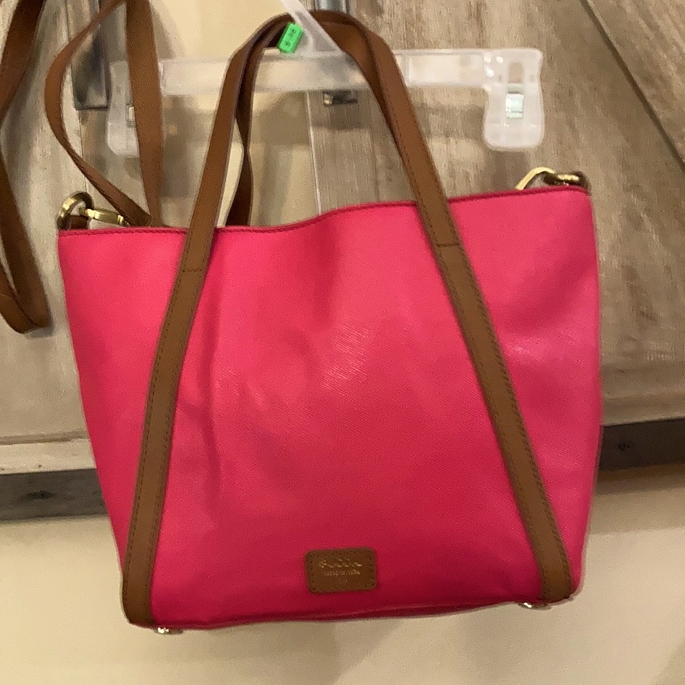 FOSSIL LADIES BAG with cow hide leather trim
